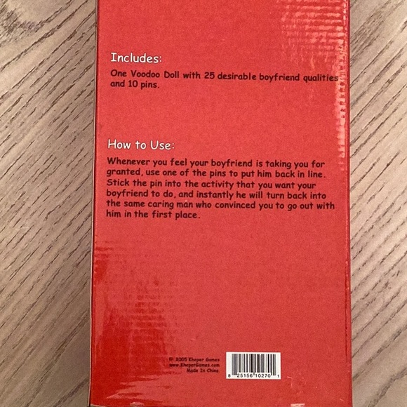 Bad Boyfriend Voodoo Doll with 25 desirable boyfriend qualities and 10 pearl - Picture 2 of 10